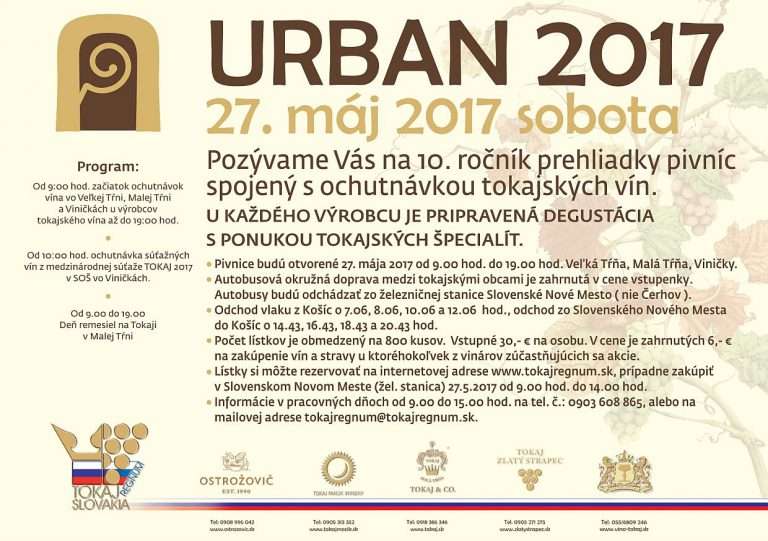 Flyer - Urban 2017 – Požehnanie mladého vína